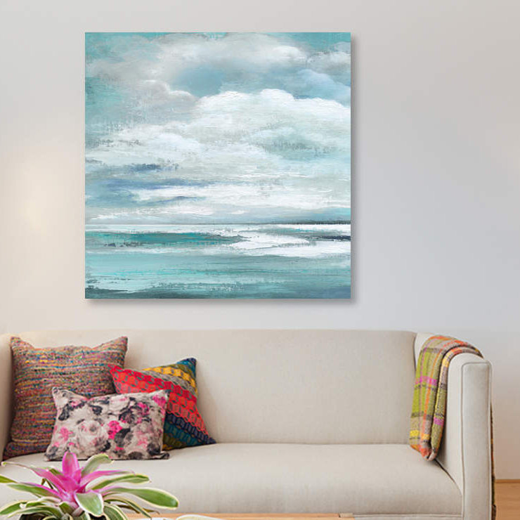 « gonflée clouds i », reproduction sur toile, H 12 po x l 12 po x P 1,5 po, Toile tendue, Pas de tapis