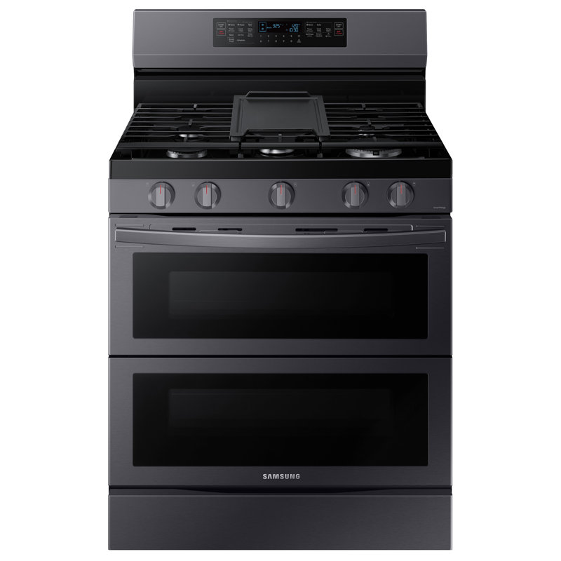 Samsung 6.0 cu. ft. Smart Freestanding Gas Range with Flex Duo & Air Fry, Black Stainless Steel