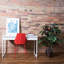 4' Artificial Capensia Bush, Rattan Basket