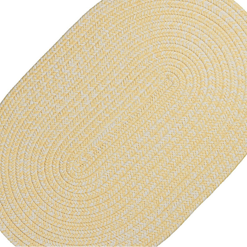 Tapis d'entrée / extérieur Traver Tweed, Jaune / blanc cassé, L 35 po x L 54 po