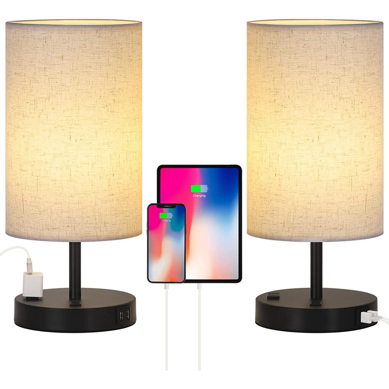 Lampe de table USB en métal
