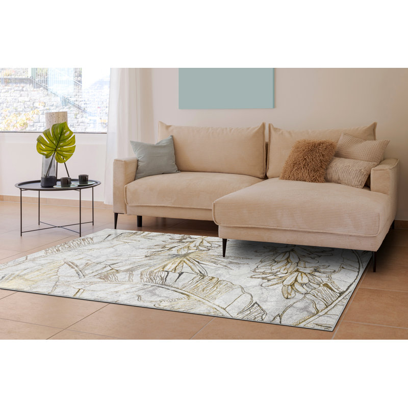 Floral Area Rug, Rectangular 200 x 290cm