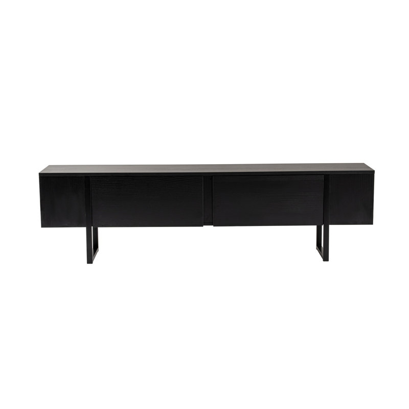 Teiah TV Stand, Black/Black