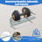 2-tier Tempered Glass Shelves - 15.7 Inch Wall-mounted With Towel Rack, Rustproof Frame-960453890