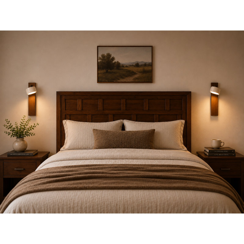 Travertine Ring Rotatable LED Wall Sconce