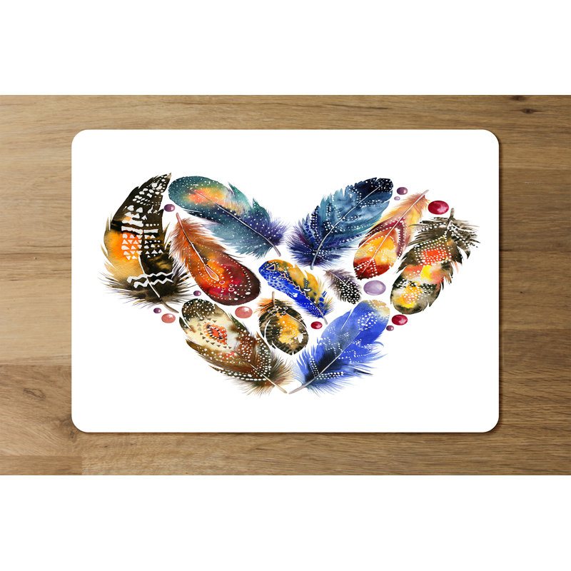 Ezekiel Polyester-Coated Hardboard Abstract Rectangle Placemat