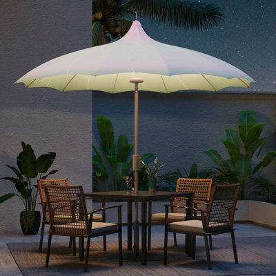 Dannyel 8' Lighted Market Umbrella