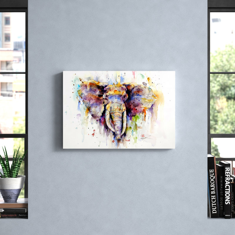 Elephant by Dean Crouser - Painting on Canvas, 66.04 cm H x 45.72 cm W x 1.91 cm D, No Frame