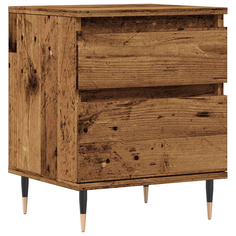 Mironda 40cm W Manufactured Wood Bedside Table, Old Wood