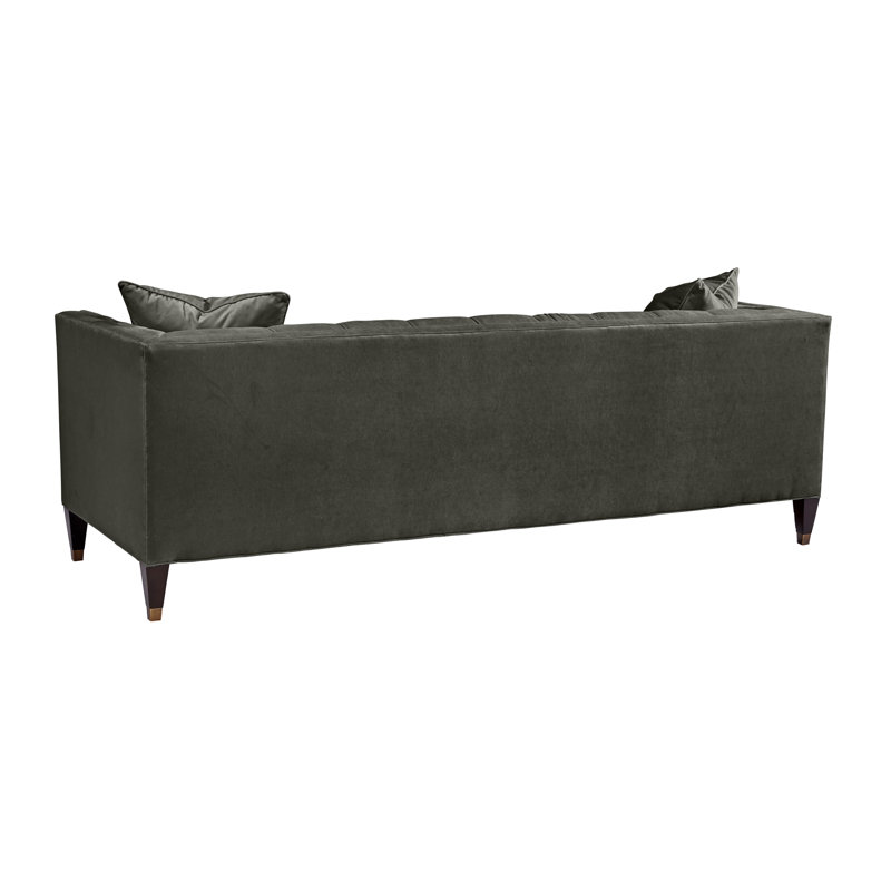 Wright 96" Tuxedo Arm Sofa with Reversible Cushions, Baldwin Charcoal