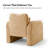 Fidele 33"W Modern Upholstered Armchair with Lumbar Support Pillow-496915689