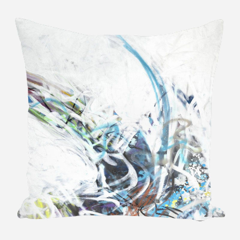 Coussin décoratif en lin Irrevocable By John Beard, 23 po x 23 po