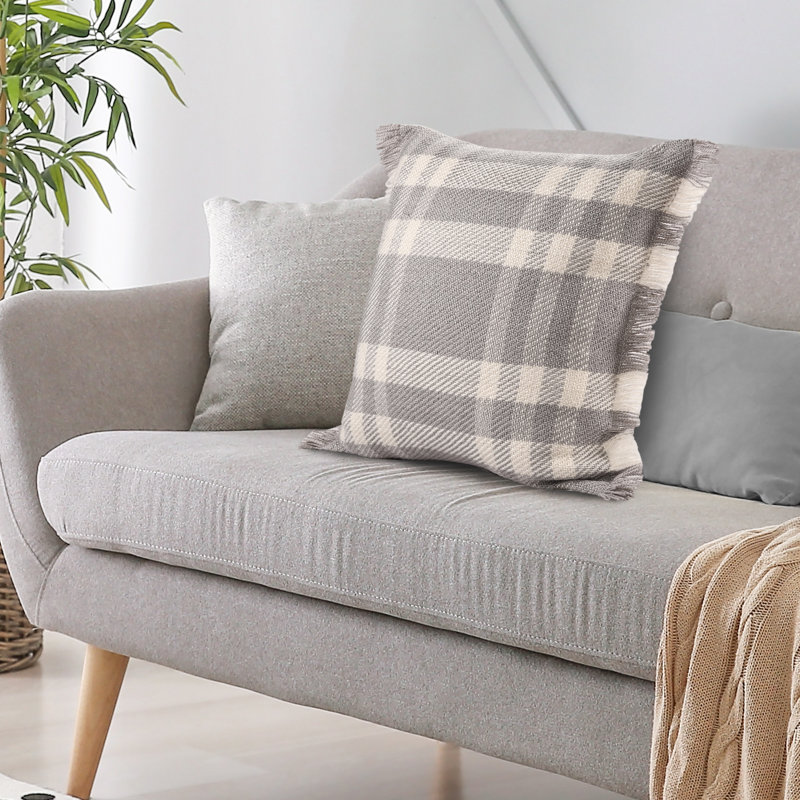  Housse et insert de coussin décoratif carré en mélange de polyester