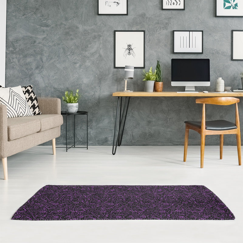 Tapis de zone mauve lines, Rectangle 2 pi x 3 pi