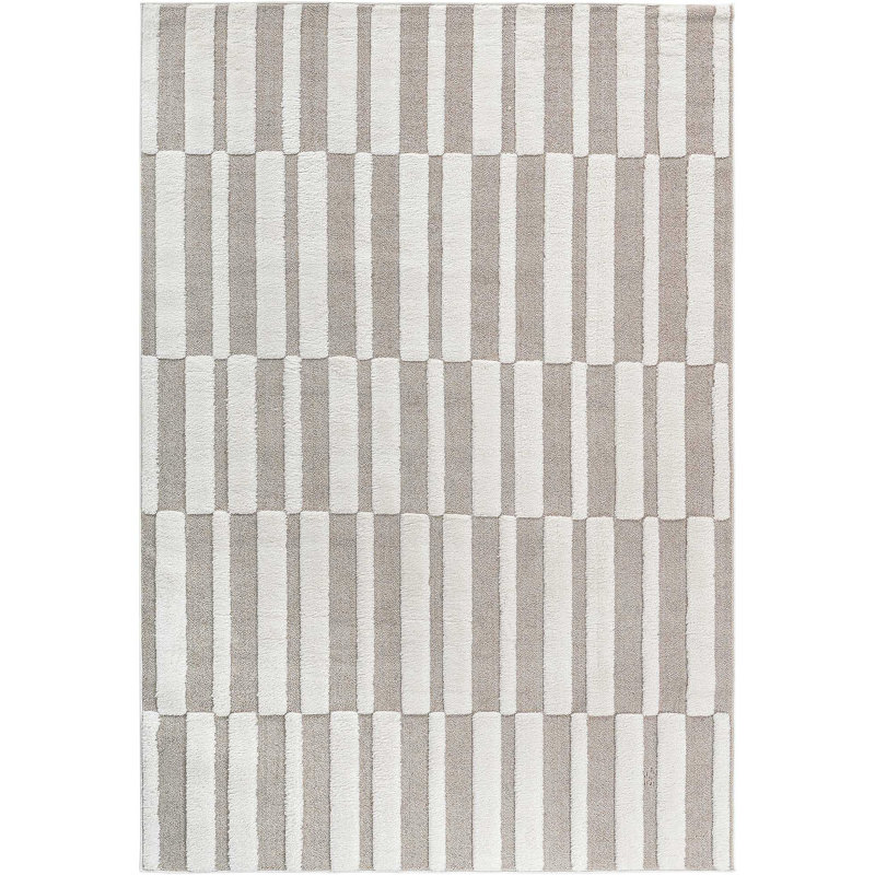 Collection High-Low Striped/Indoor Area Rug, Modern, Contemporary, Geometric, Bohemian, Bedroom, Kitchen, Living Room, Non Shedding Carpet