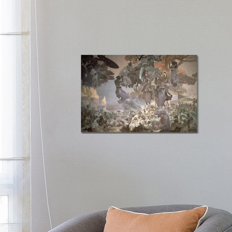 Svantovit Festival On The Island Of Rugen, From The 'Slav Epic', 1912 by Alphonse Mucha - Wrapped Canvas Print
