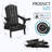 Outdoor HDPE Folding Adirondack Chair-1965919361