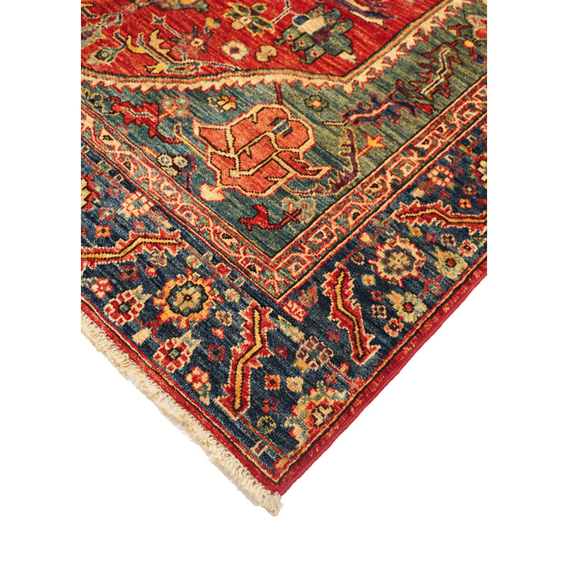 Aryana Wool Oriental Area Rug in Red
