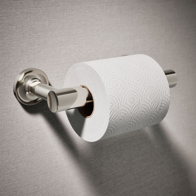 Porte-papier hygiénique pivotant Kohler Purist, Nickel poli éclatant
