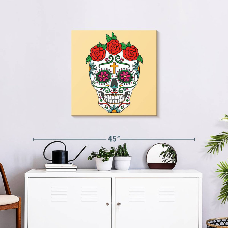 Kerner Mexican Floral Skull