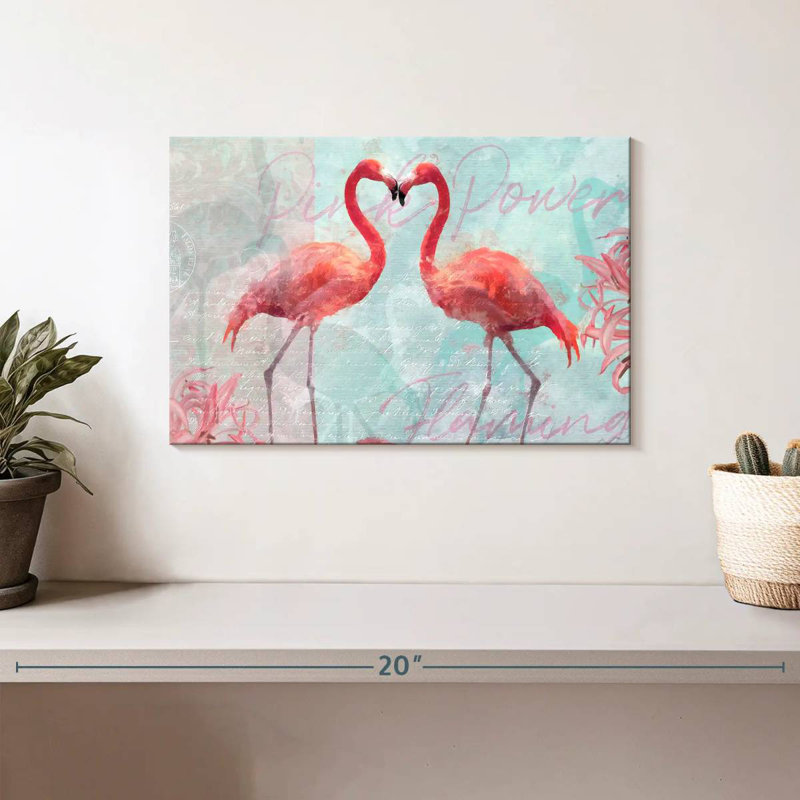 Flamingo Power, 8" H x 12" W