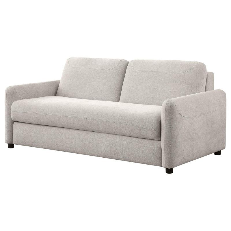 Emiel Upholstered Sofa Sleeper With Queen Mattress, Beige Fabric Incorrect