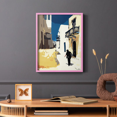 Mykonos 3, reproduction encadrée - bois massif