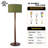 61" Walnut Floor Lamp with 19.7" Large Fabric Drum Shade, Solid Wood Standing Lamp for Living Room, Bedroom, Office & Corner, UL Listed, Bulb Not Included-1875178209