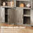 Duanna 5 Tier Bookcase with Cabinet, Farmhouse BookShelf with Storage Doors, for Home Office, Living Room-575996721