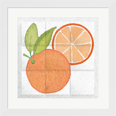 «Citrus Tile V» par Elyse Deneige, art mural encadré