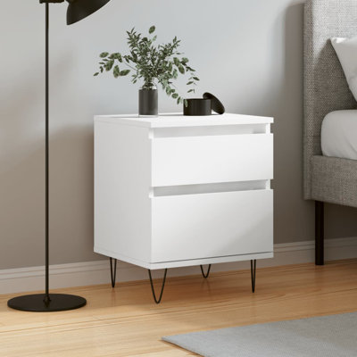 Rowlands 40cm W Metal Bedside Table