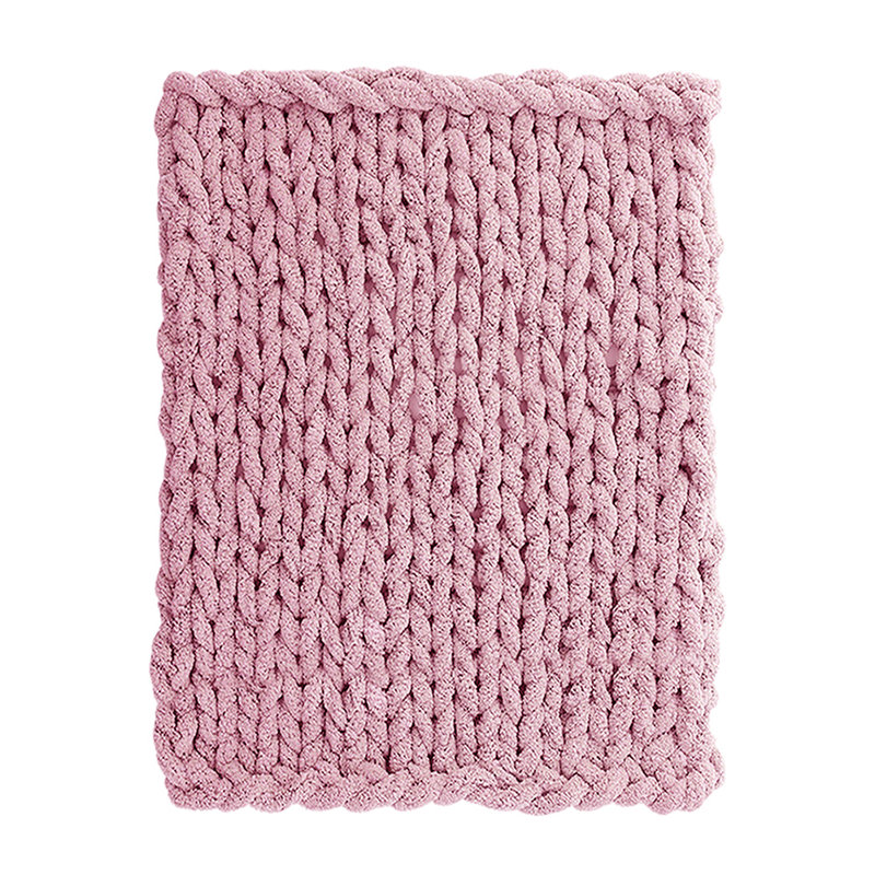 Alidiya Knitted Throw Blanket, W120 x L150cm, Pink