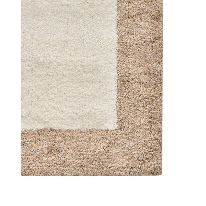 Cotton Non-Slip Bath Mat, Beige/Brown