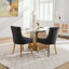 Ensemble de 2 chaises en chenille avec pieds courbés et garniture de rivets-800057502