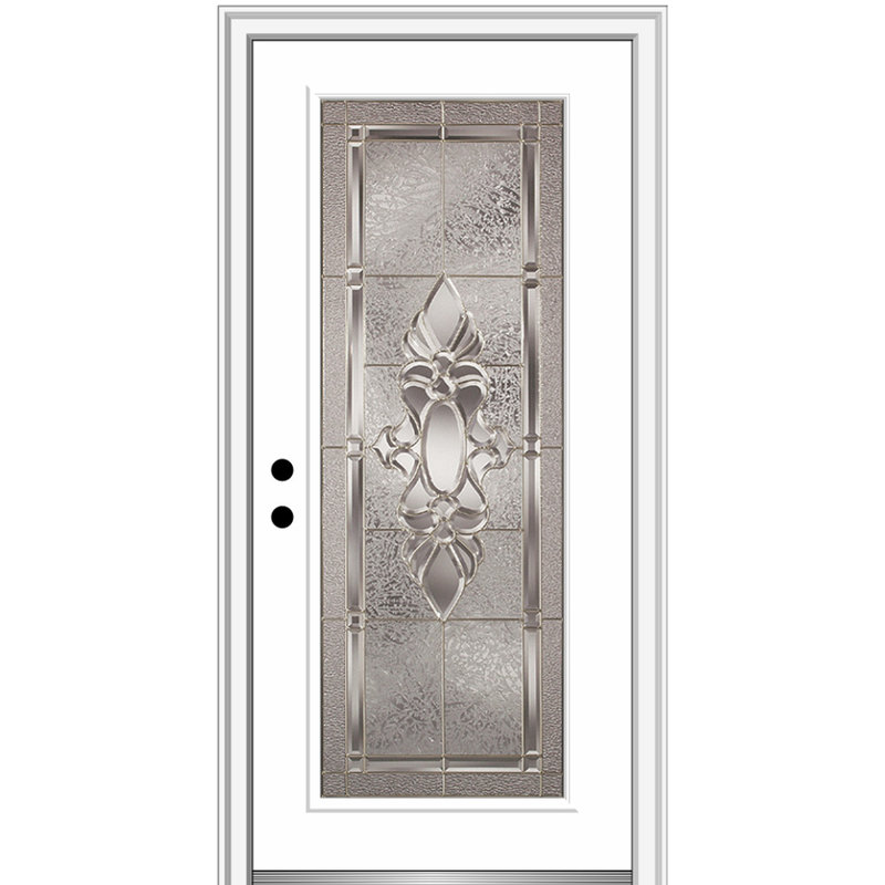 Porte d'entrée pré-montée Heirloom Master, 80 po x 36 po, Droite / Vers l'intérieur, Blanc brillant