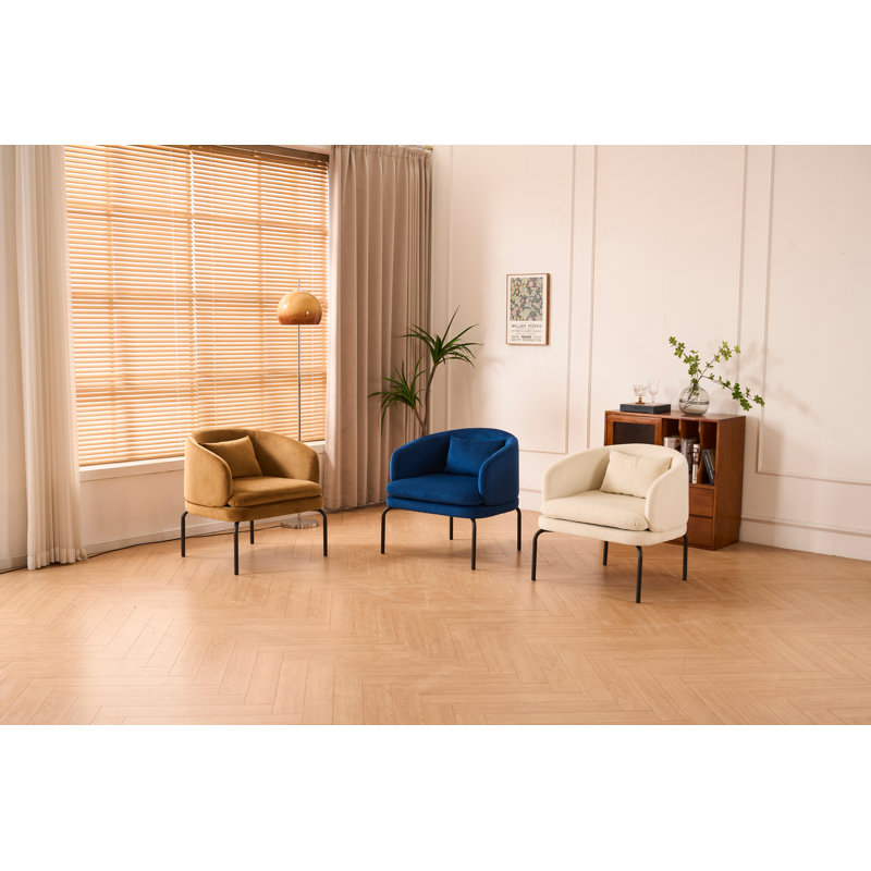 Vivien Velvet Occasional Chair, Caramel