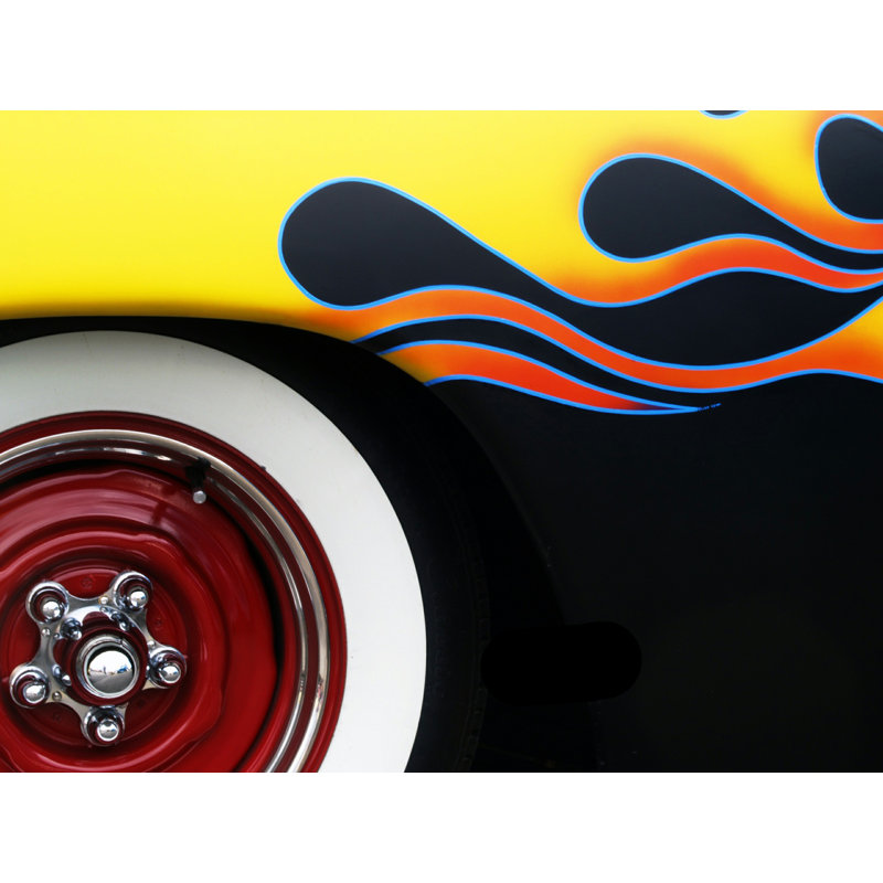 «Hot Rod Flames», reproduction sur toile tendue, H 12 po x l 16 po