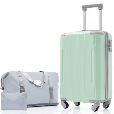 Ensemble de bagage à main 20 pièces 3 pièces avec roulettes, valise légère en ABS rigide pour les escapades de fin de semaine, voyage d'affaires