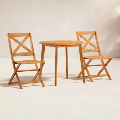 Dani 32" Eucalyptus Patio Bistro Set