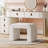 23.62" W Faux Cashmere Vanity Stool-2091631397