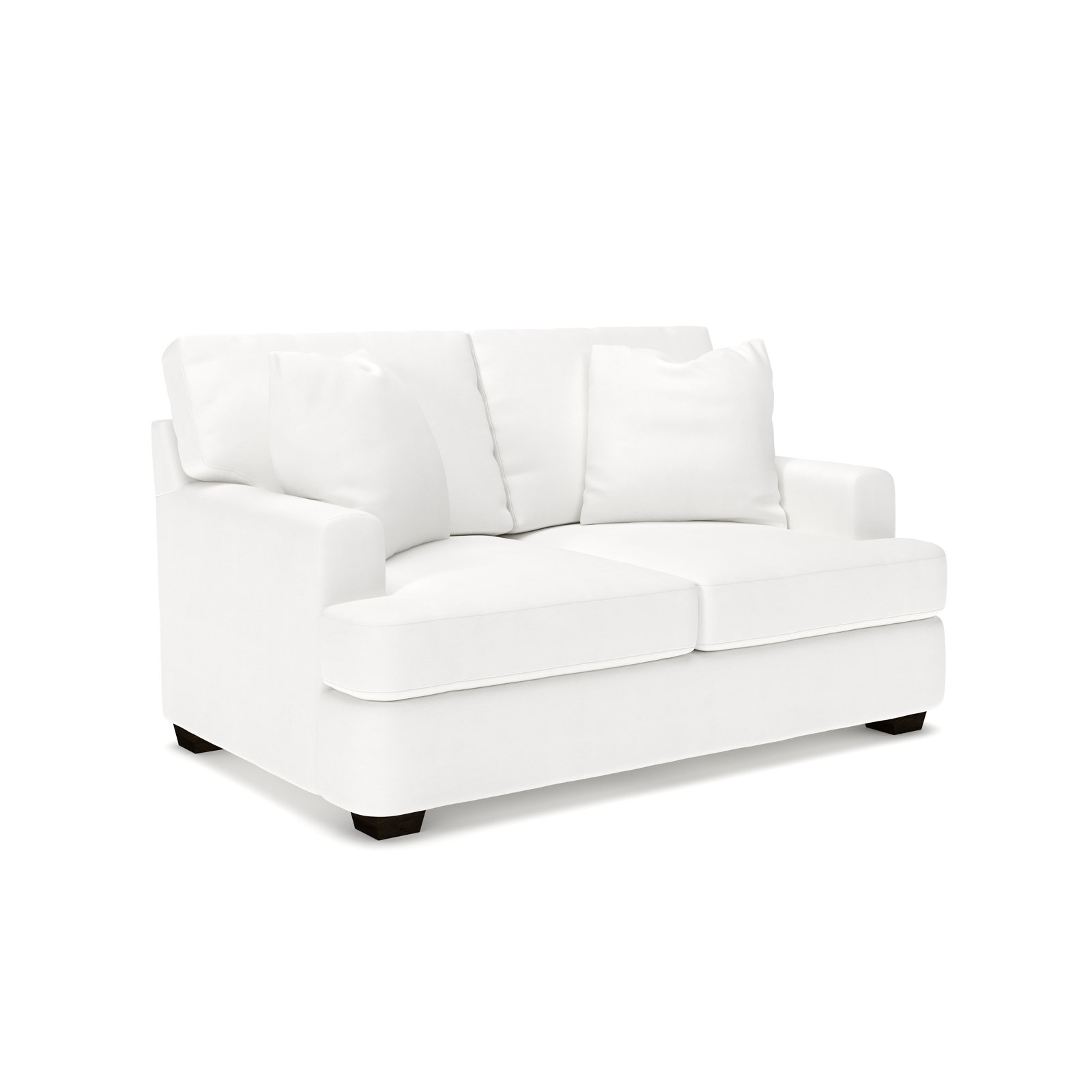 Emilio 65'' Upholstered Loveseat, Bayou Off White Canvas