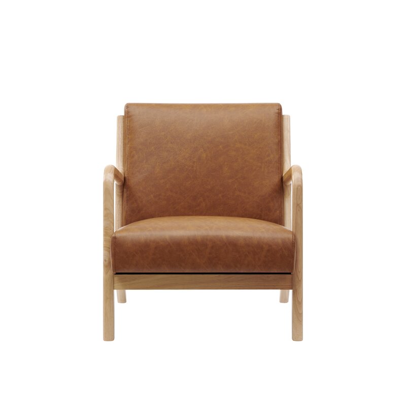 Three Posts™ Barrick Faux Leather Armchair & Reviews | Wayfair