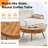 31.5" Mid-Century Modern Round Wood Coffee Table with Metal Hairpin Legs-976019211
