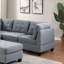 Canapé modulaire modulaire 6 pièces Mobilier de salon canapé d'angle capitonné capitonné gris 3X