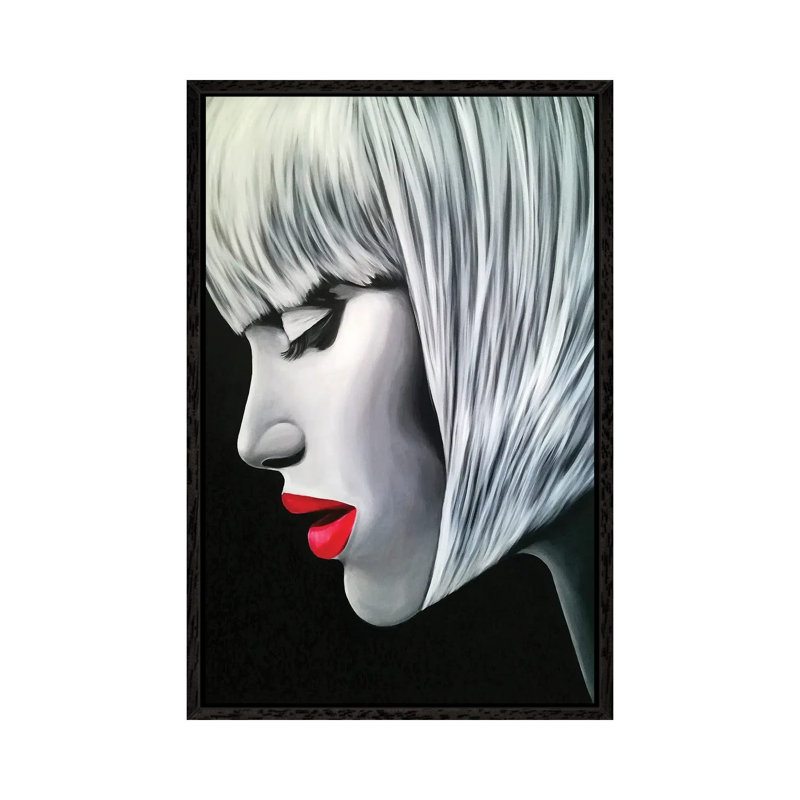 Bangz by Natmir Lura - Print on Canvas, 66.04 cm H x 45.72 cm W, Black Framed