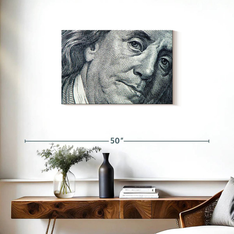 Leisha Benjamin Franklin Face, H 20 po x l 30 po