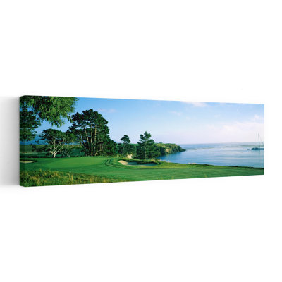 Pebble Beach Golf Course, Pebble Beach, Monterey County, Californie, États-Unis, paysage contemporain abstrait, art mural