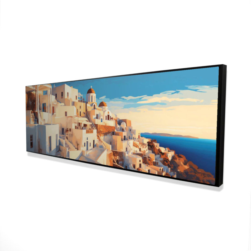 Evening Santorini Print On Canvas