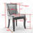 Furniture, Ultra Side Dining Chair, Thickened Fabric Chairs With Neutrally Toned Solid Wood Legs, Bronze Nail Head, Set Of 2, And Patterned-241336892