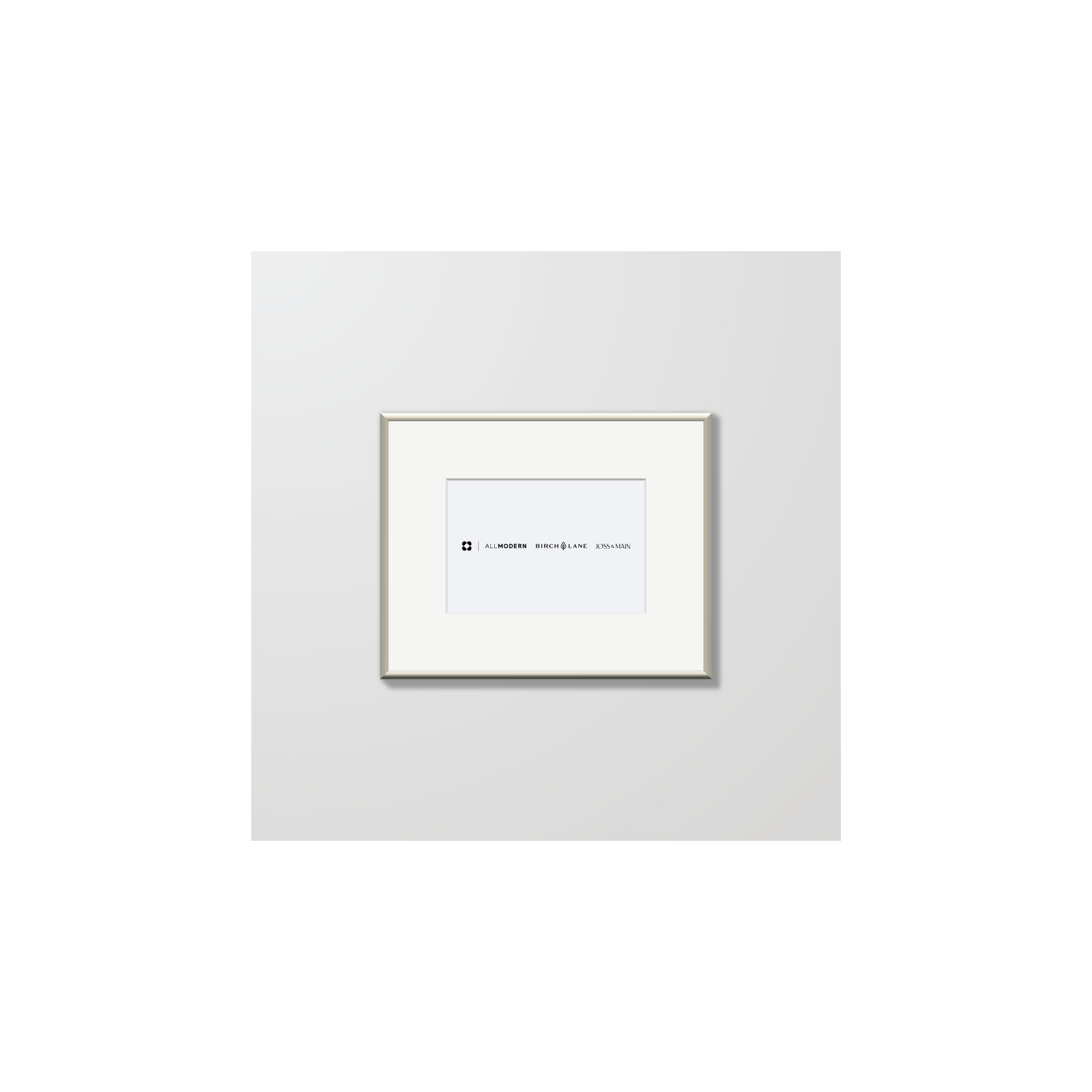 Feronia Metal Picture Frame with Mat, Silver, 6" x 4"